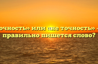 «Неточность» или «не точность» — как правильно пишется слово?