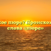 Что такое пюре? Происхождение слова «пюре»