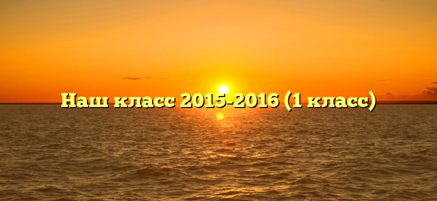 Наш класс 2015-2016 (1 класс)