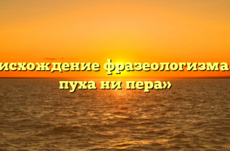 Происхождение фразеологизма «ни пуха ни пера»